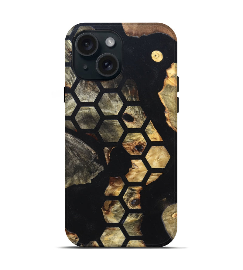 iPhone 15 Wood Live Edge Phone Case - Zaire (Pattern, 819918)