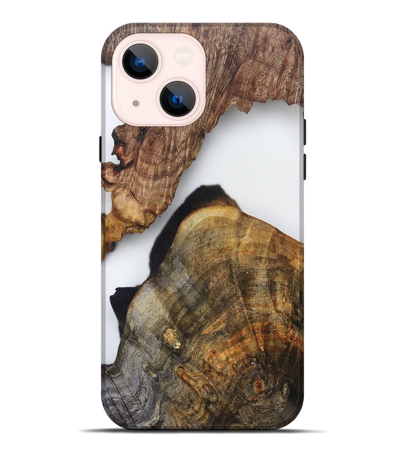 iPhone 14 Plus Wood Live Edge Phone Case - Yadira (Clear, 819919)
