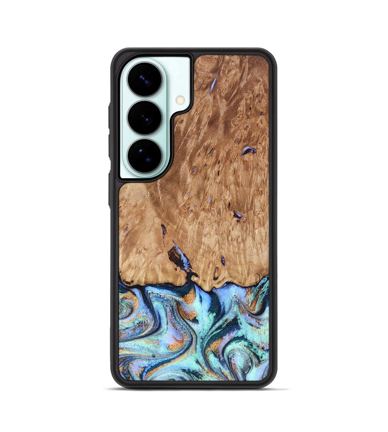 Galaxy S26 Wood Phone Case - Marcie (Teal & Gold, 819922)