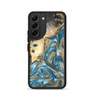 Galaxy S22 Wood Phone Case - Tamiko (Teal & Gold, 819924)