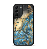 Galaxy S22 Plus Wood Phone Case - Tamiko (Teal & Gold, 819924)