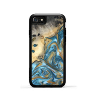 iPhone SE Wood Phone Case - Tamiko (Teal & Gold, 819924)