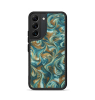 Galaxy S22 ResinArt Phone Case - Cora (Teal & Gold, 819925)