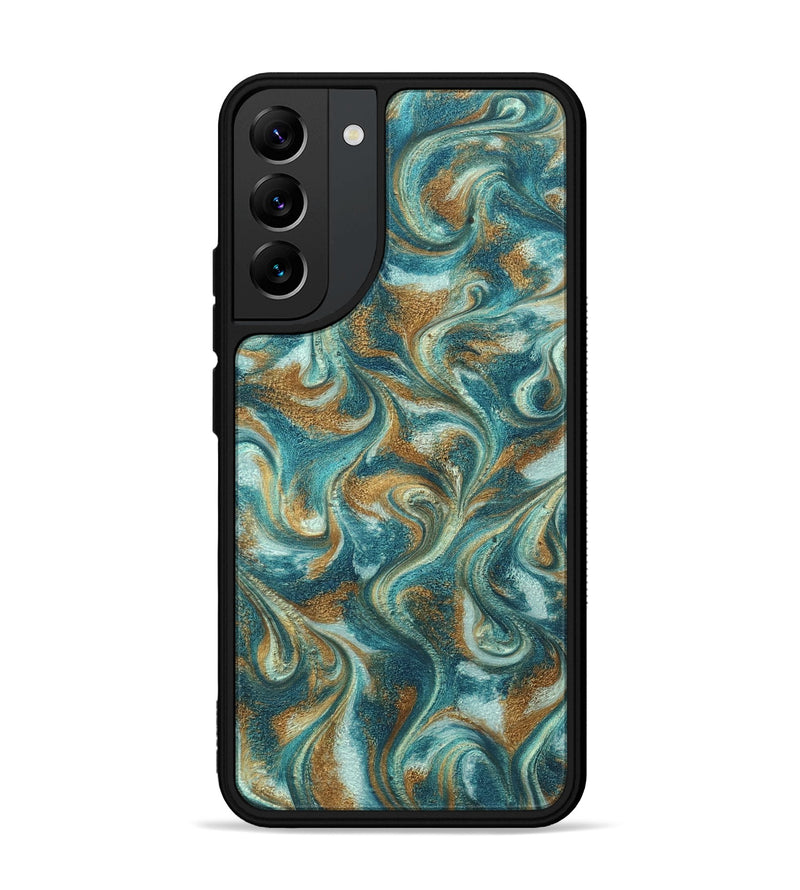 Galaxy S22 Plus ResinArt Phone Case - Cora (Teal & Gold, 819925)