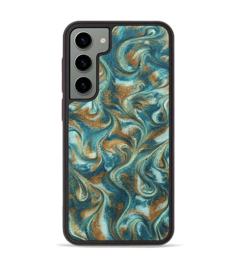 Galaxy S23 Plus ResinArt Phone Case - Cora (Teal & Gold, 819925)