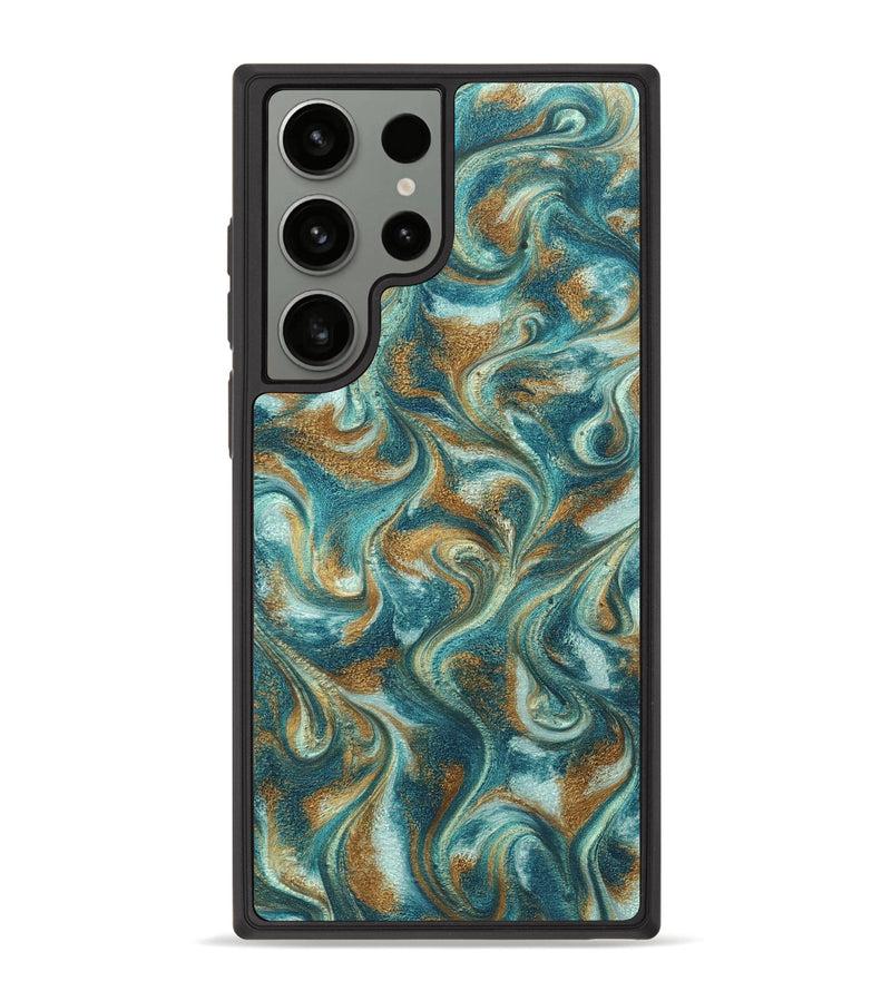 Galaxy S23 Ultra ResinArt Phone Case - Cora (Teal & Gold, 819925)