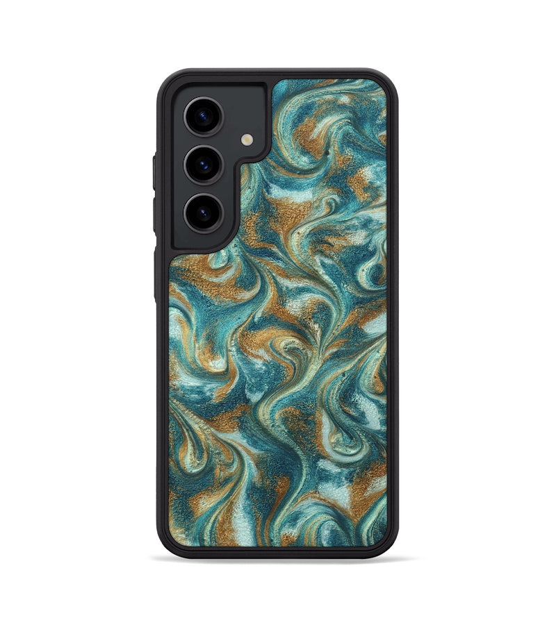 Galaxy S24 ResinArt Phone Case - Cora (Teal & Gold, 819925)