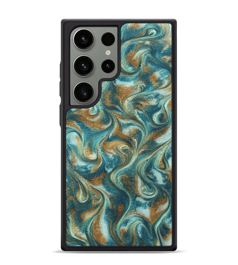 Galaxy S24 Ultra ResinArt Phone Case - Cora (Teal & Gold, 819925)