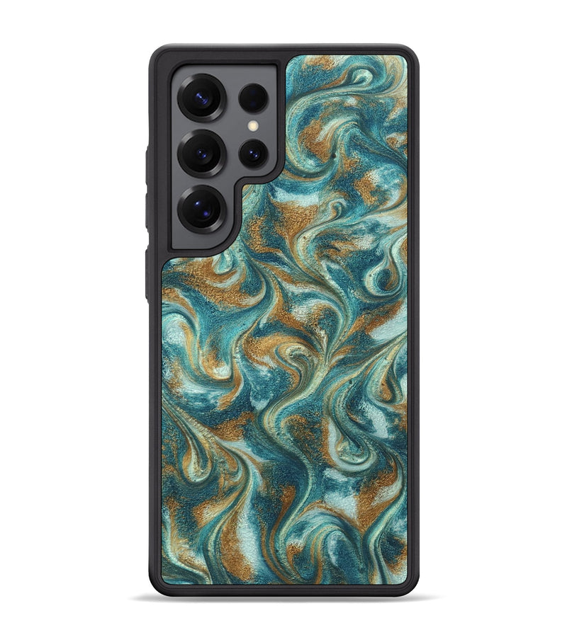 Galaxy S25 Ultra ResinArt Phone Case - Cora (Teal & Gold, 819925)