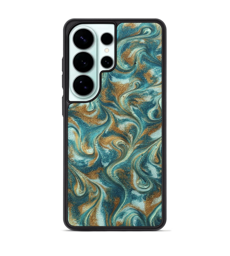 Galaxy S26 Ultra ResinArt Phone Case - Cora (Teal & Gold, 819925)