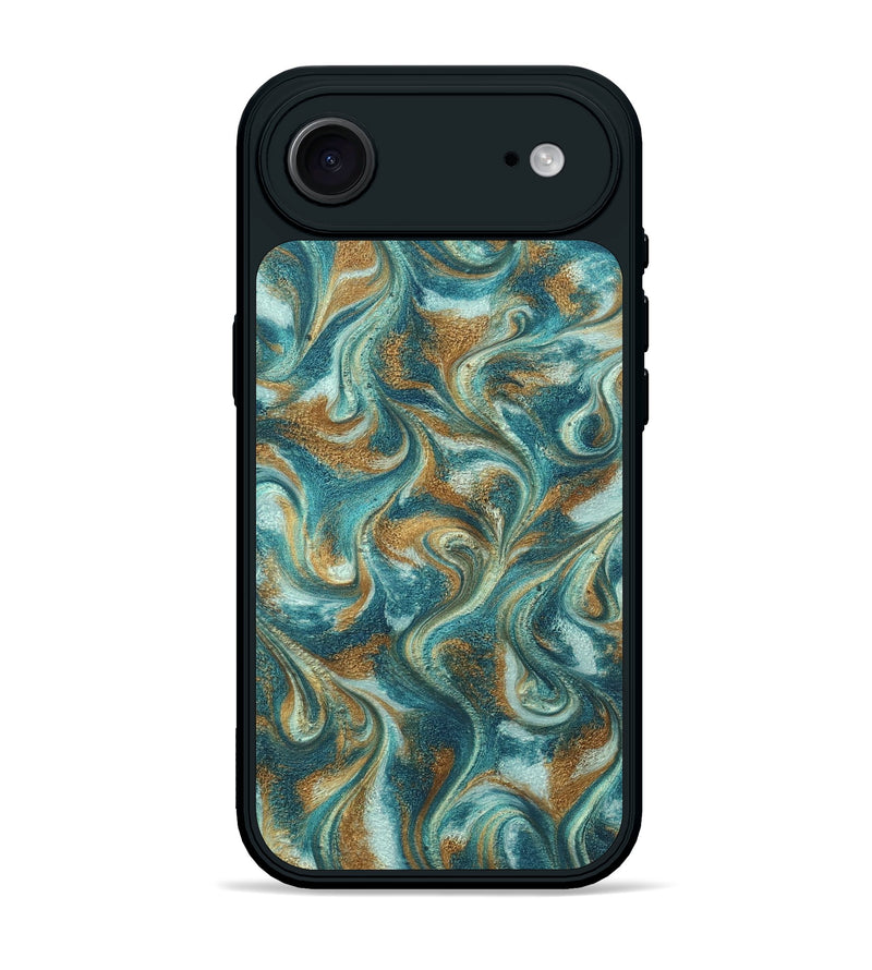 iPhone 17 Air ResinArt Phone Case - Cora (Teal & Gold, 819925)