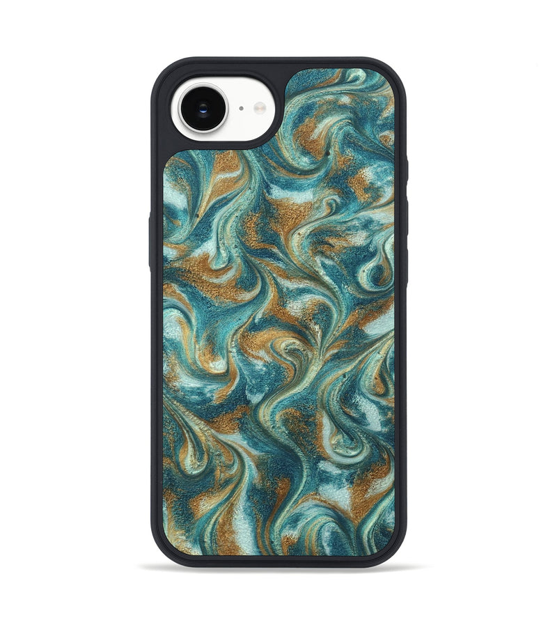 iPhone 17e ResinArt Phone Case - Cora (Teal & Gold, 819925)
