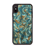 iPhone Xs Max ResinArt Phone Case - Cora (Teal & Gold, 819925)