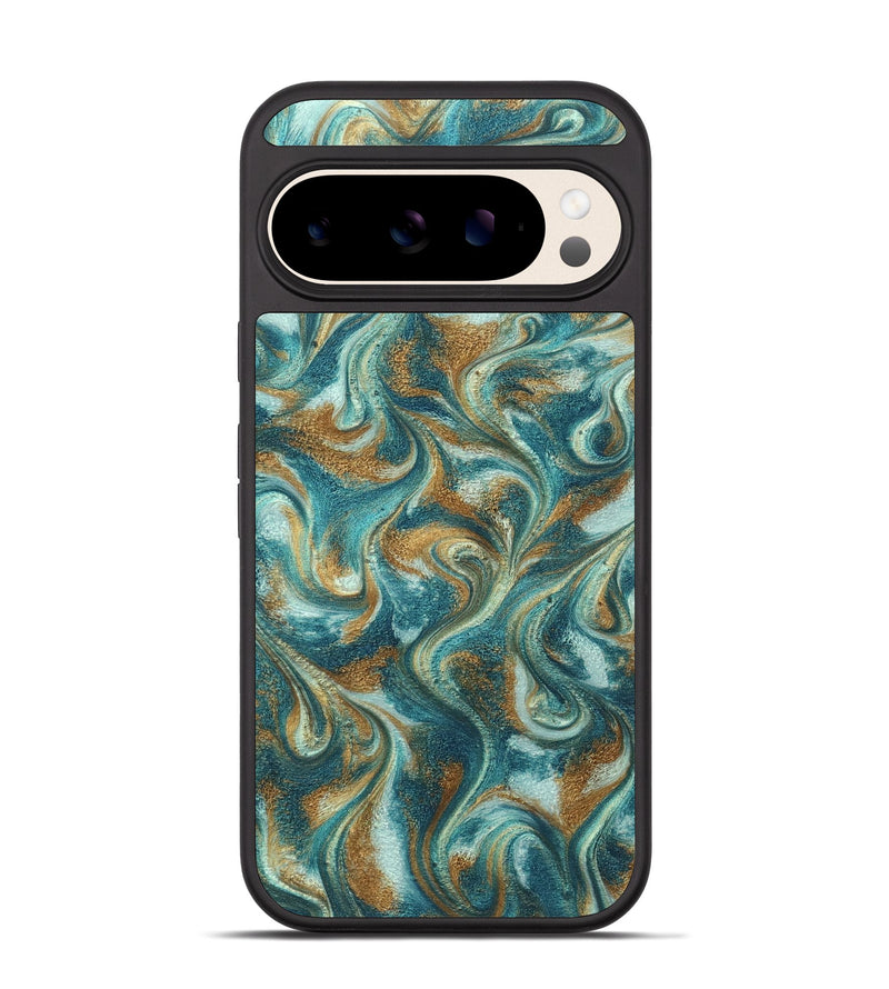 Pixel 10 Pro ResinArt Phone Case - Cora (Teal & Gold, 819925)