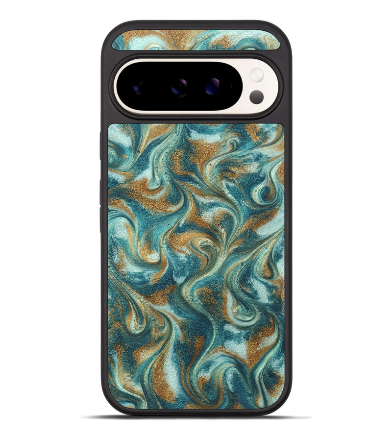 Pixel 10 Pro XL ResinArt Phone Case - Cora (Teal & Gold, 819925)