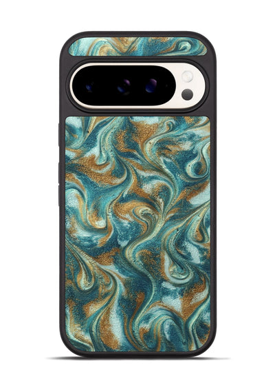 Pixel 9 Pro ResinArt Phone Case - Cora (Teal & Gold, 819925)