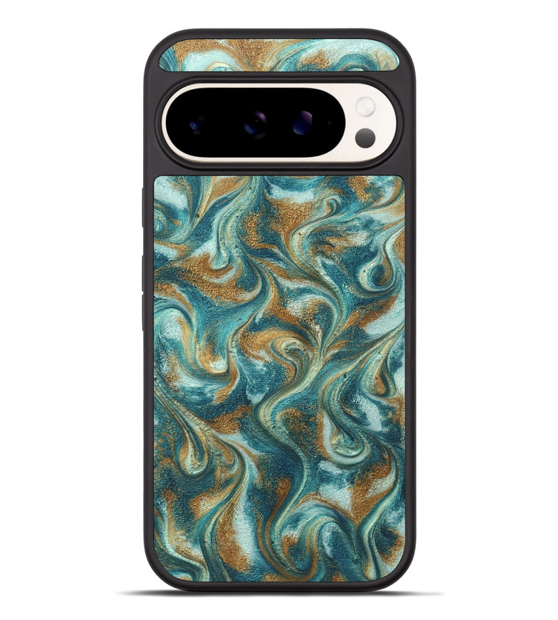 Pixel 9 Pro XL ResinArt Phone Case - Cora (Teal & Gold, 819925)