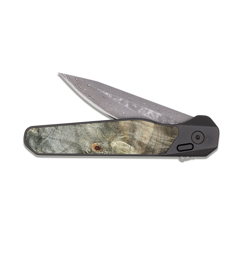 EDC Dark Damascus Wood Pocket Knife - Zayla (Purple, 819937)