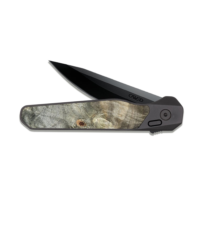 EDC Dark Slate Wood Pocket Knife - Zayla (Purple, 819937)
