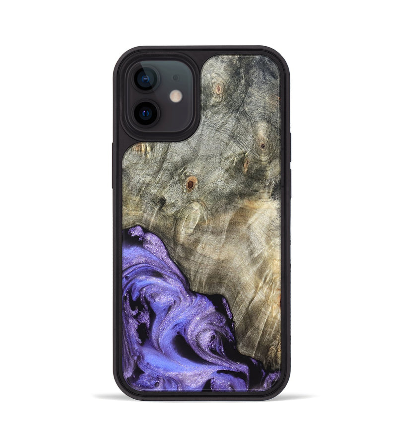 iPhone 12 Wood Phone Case - Zayla (Purple, 819937)