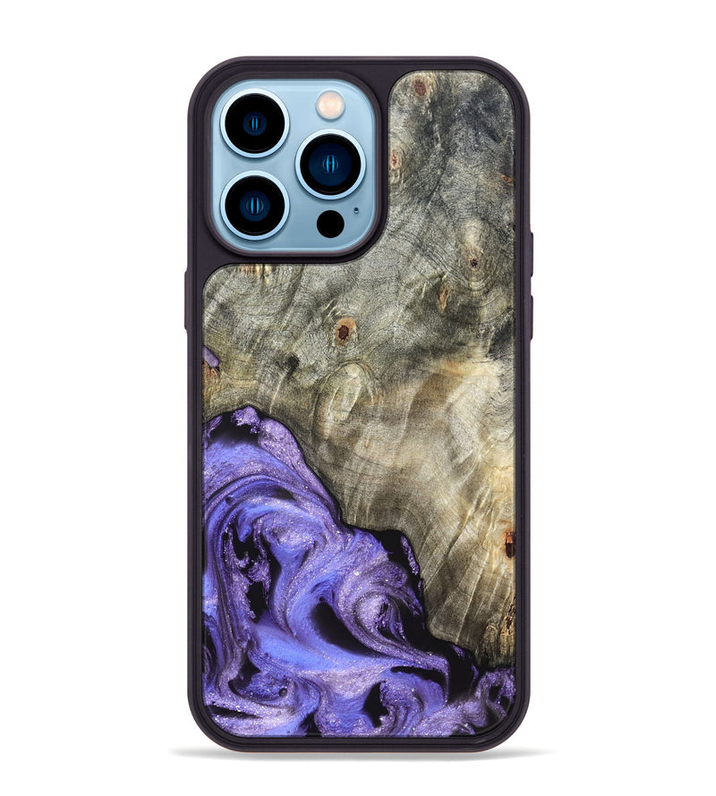 iPhone 14 Pro Max Wood Phone Case - Zayla (Purple, 819937)