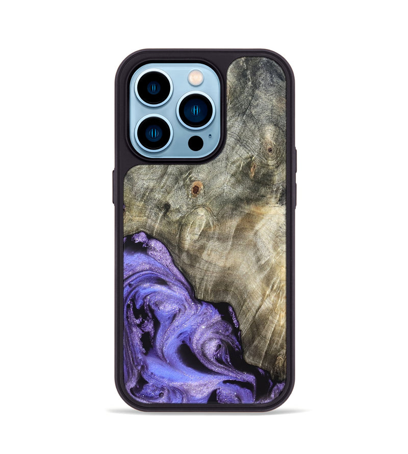 iPhone 14 Pro Wood Phone Case - Zayla (Purple, 819937)