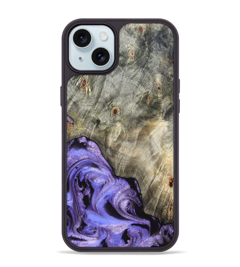 iPhone 15 Plus Wood Phone Case - Zayla (Purple, 819937)