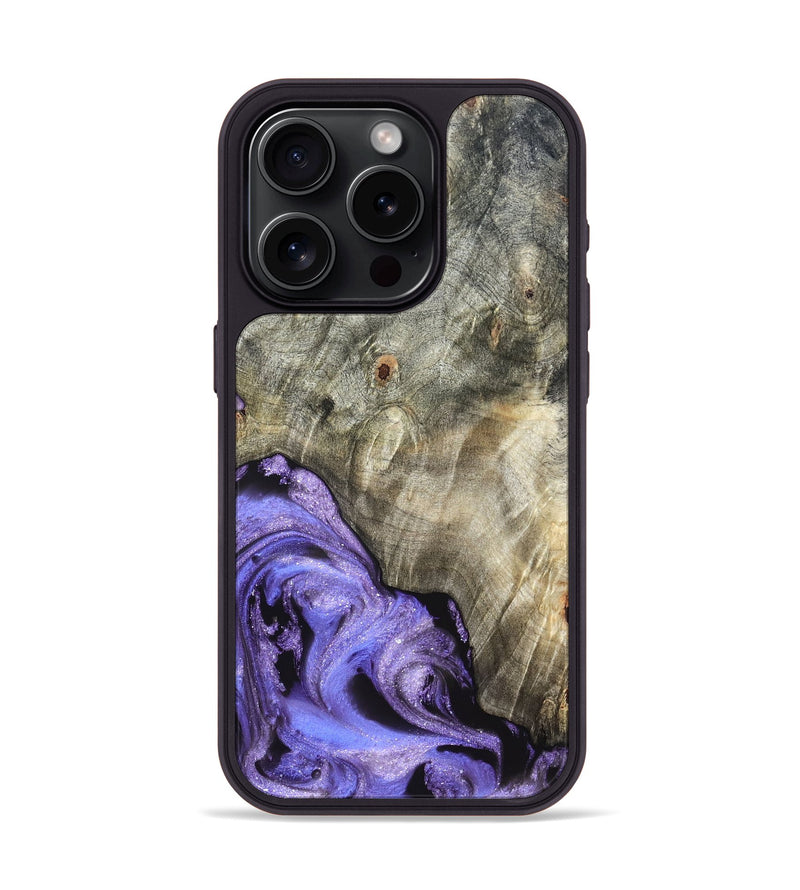 iPhone 15 Pro Wood Phone Case - Zayla (Purple, 819937)