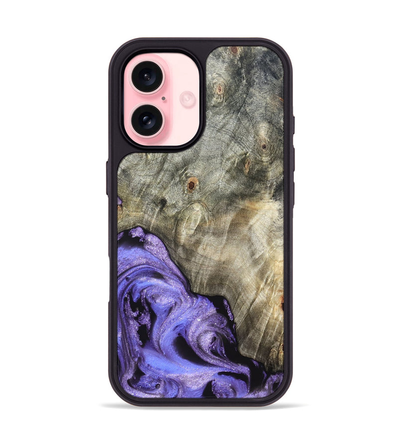 iPhone 16 Wood Phone Case - Zayla (Purple, 819937)