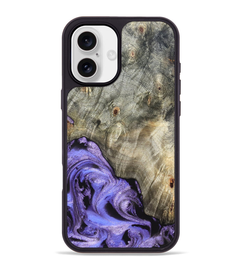 iPhone 16 Plus Wood Phone Case - Zayla (Purple, 819937)
