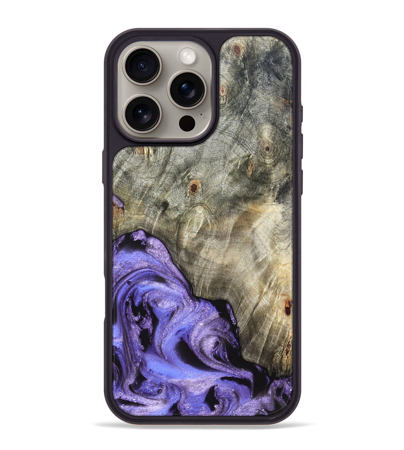 iPhone 16 Pro Max Wood Phone Case - Zayla (Purple, 819937)