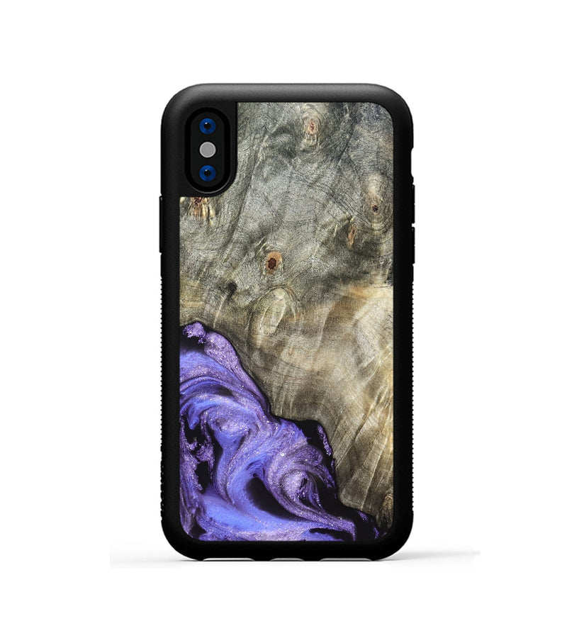 iPhone Xs Wood Phone Case - Zayla (Purple, 819937)