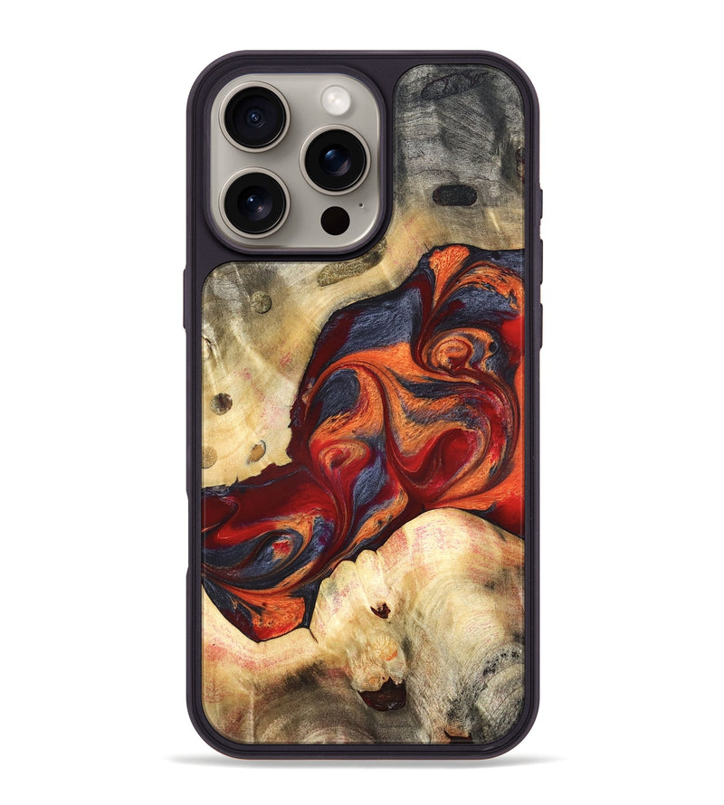 iPhone 16 Pro Max Wood Phone Case - Aryanna (Red, 819938)