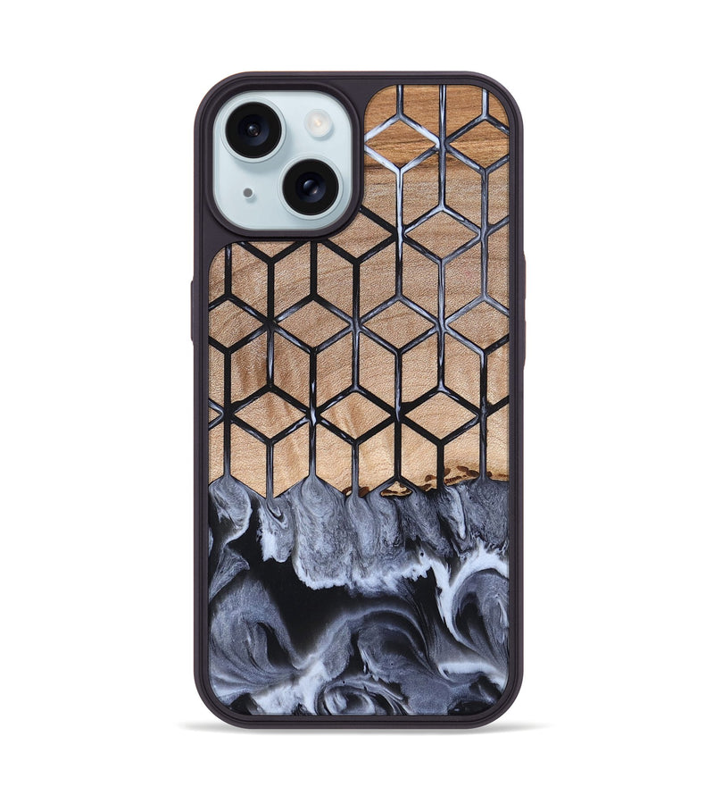 iPhone 15 Wood Phone Case - Ivana (Pattern, 819946)