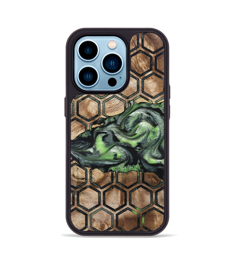 iPhone 14 Pro Wood Phone Case - Zelma (Pattern, 819949)