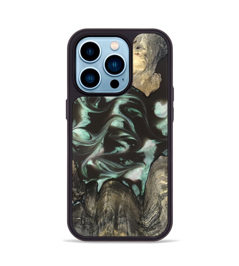 iPhone 14 Pro Wood Phone Case - Jesse (Green, 819952)