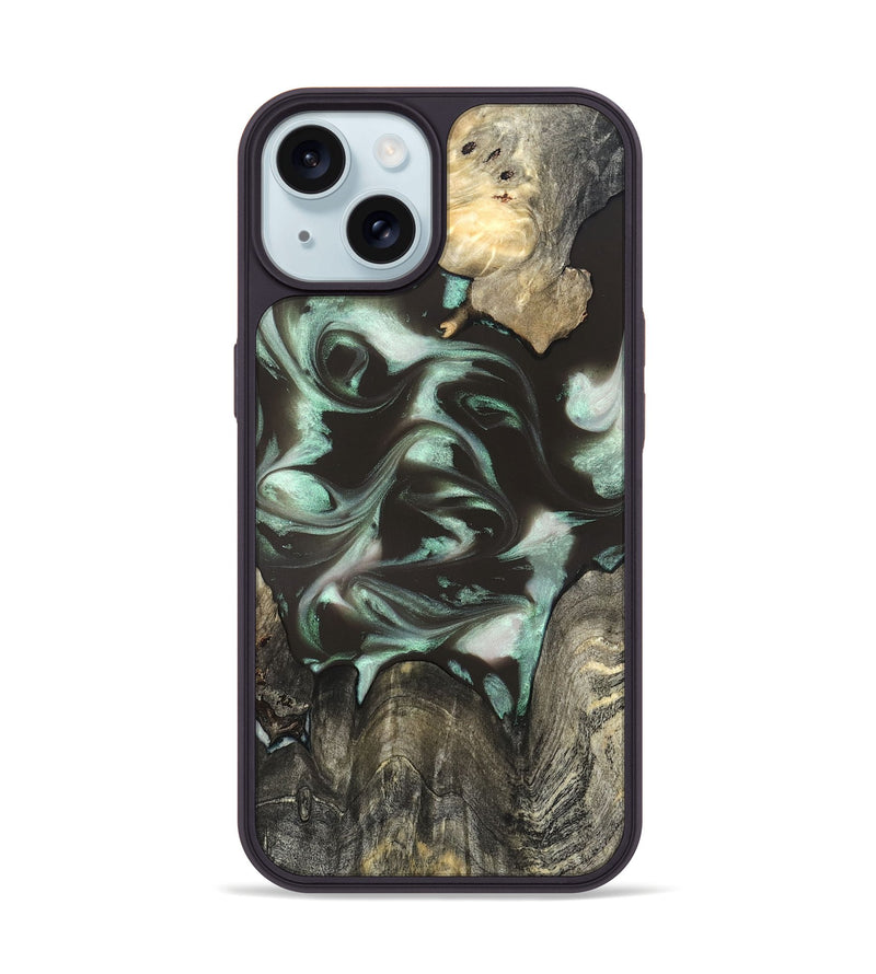 iPhone 15 Wood Phone Case - Jesse (Green, 819952)