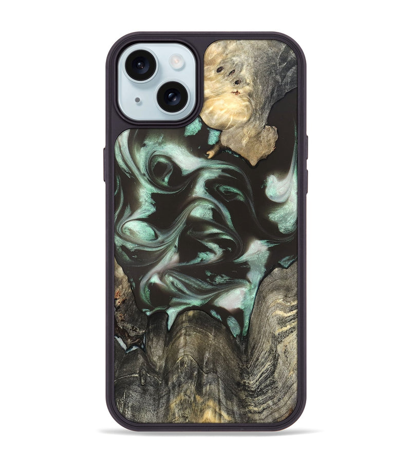 iPhone 15 Plus Wood Phone Case - Jesse (Green, 819952)