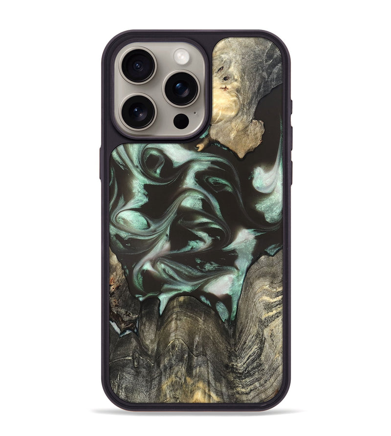 iPhone 15 Pro Max Wood Phone Case - Jesse (Green, 819952)