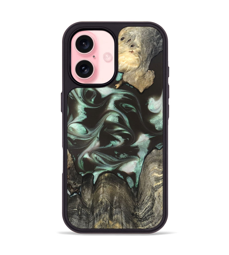 iPhone 16 Wood Phone Case - Jesse (Green, 819952)