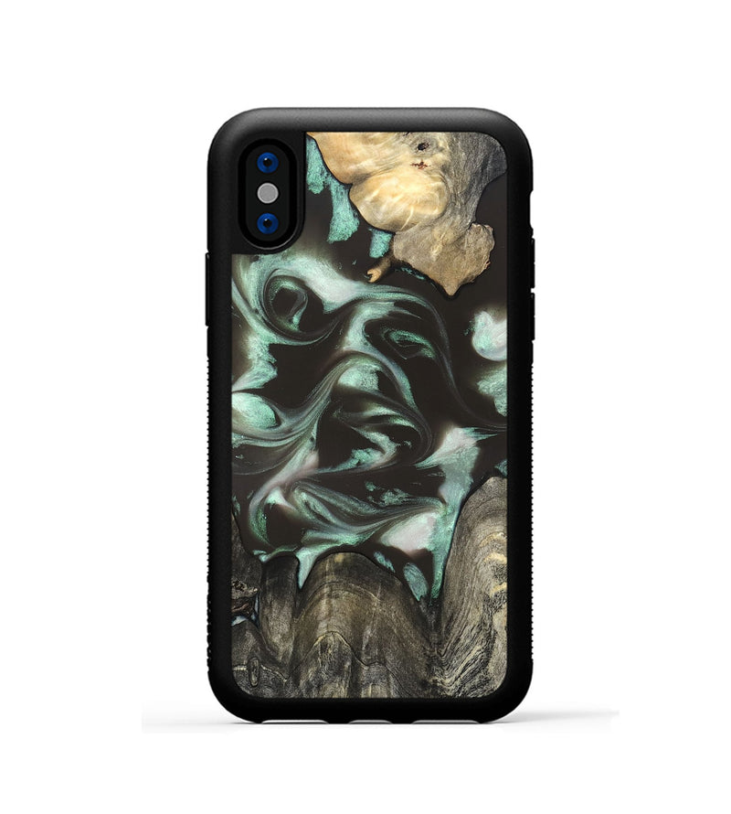 iPhone Xs Wood Phone Case - Jesse (Green, 819952)