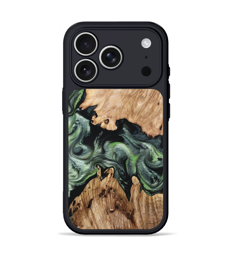 iPhone 17 Pro Wood Phone Case - Felisha (Green, 819953)