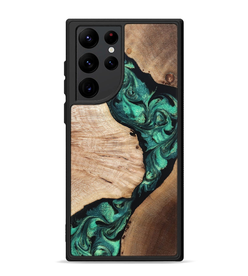 Galaxy S22 Ultra Wood Phone Case - Casen (Green, 819955)