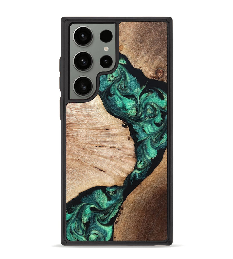 Galaxy S23 Ultra Wood Phone Case - Casen (Green, 819955)