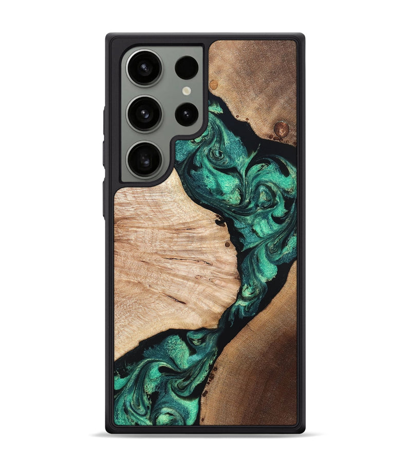 Galaxy S24 Ultra Wood Phone Case - Casen (Green, 819955)