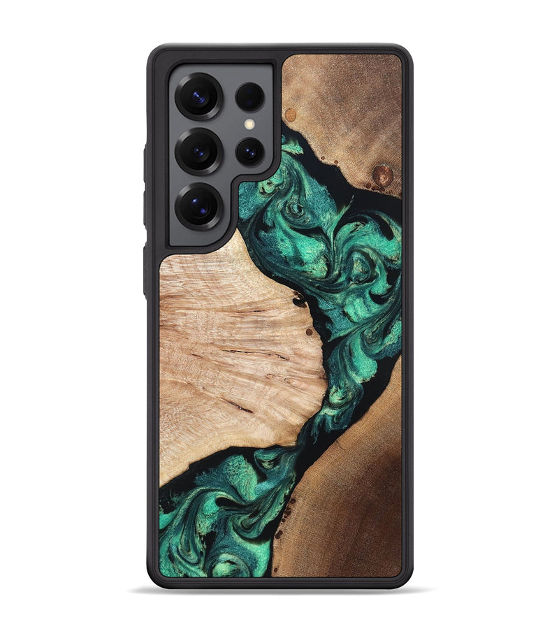 Galaxy S25 Ultra Wood Phone Case - Casen (Green, 819955)