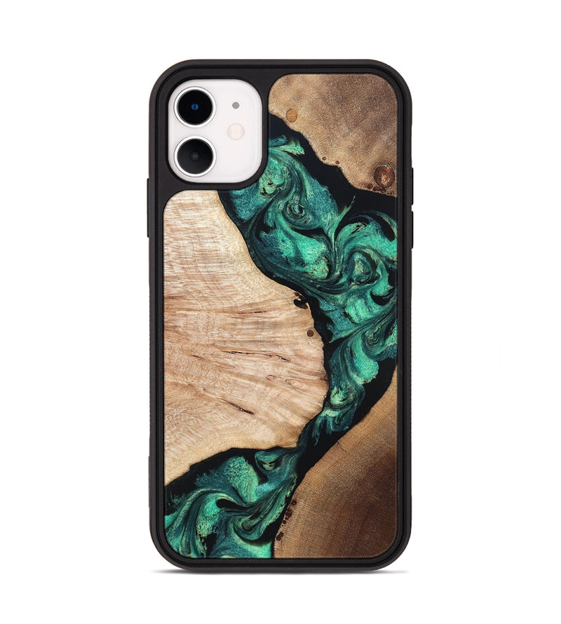 iPhone 11 Wood Phone Case - Casen (Green, 819955)