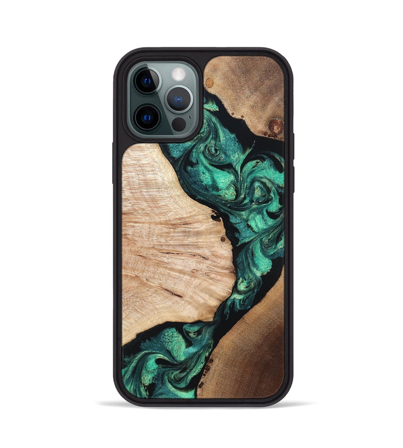 iPhone 12 Pro Wood Phone Case - Casen (Green, 819955)