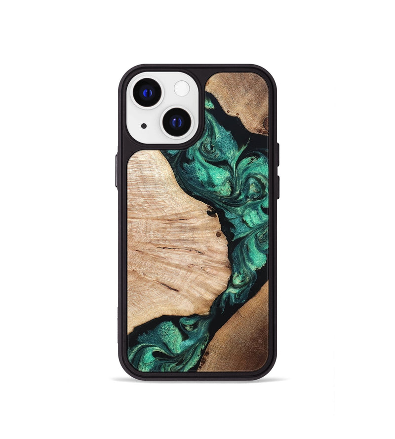 iPhone 13 mini Wood Phone Case - Casen (Green, 819955)