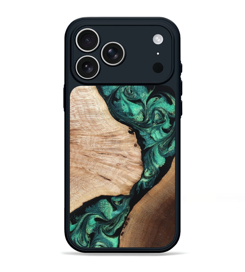 iPhone 17 Pro Max Wood Phone Case - Casen (Green, 819955)